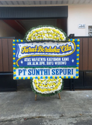 Papan Bunga Duka di Tangki